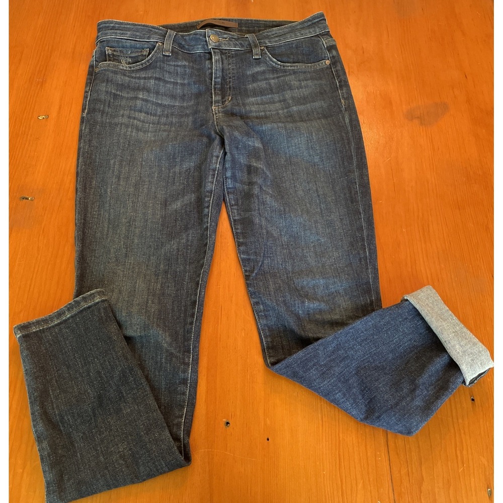 Joe's Women's Jeans Size 29 Rolled Crop Stretch Denim Blue With 5 Pockets